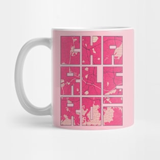 Charleroi, Hainaut, Belgium City Map Typography - Blossom Mug